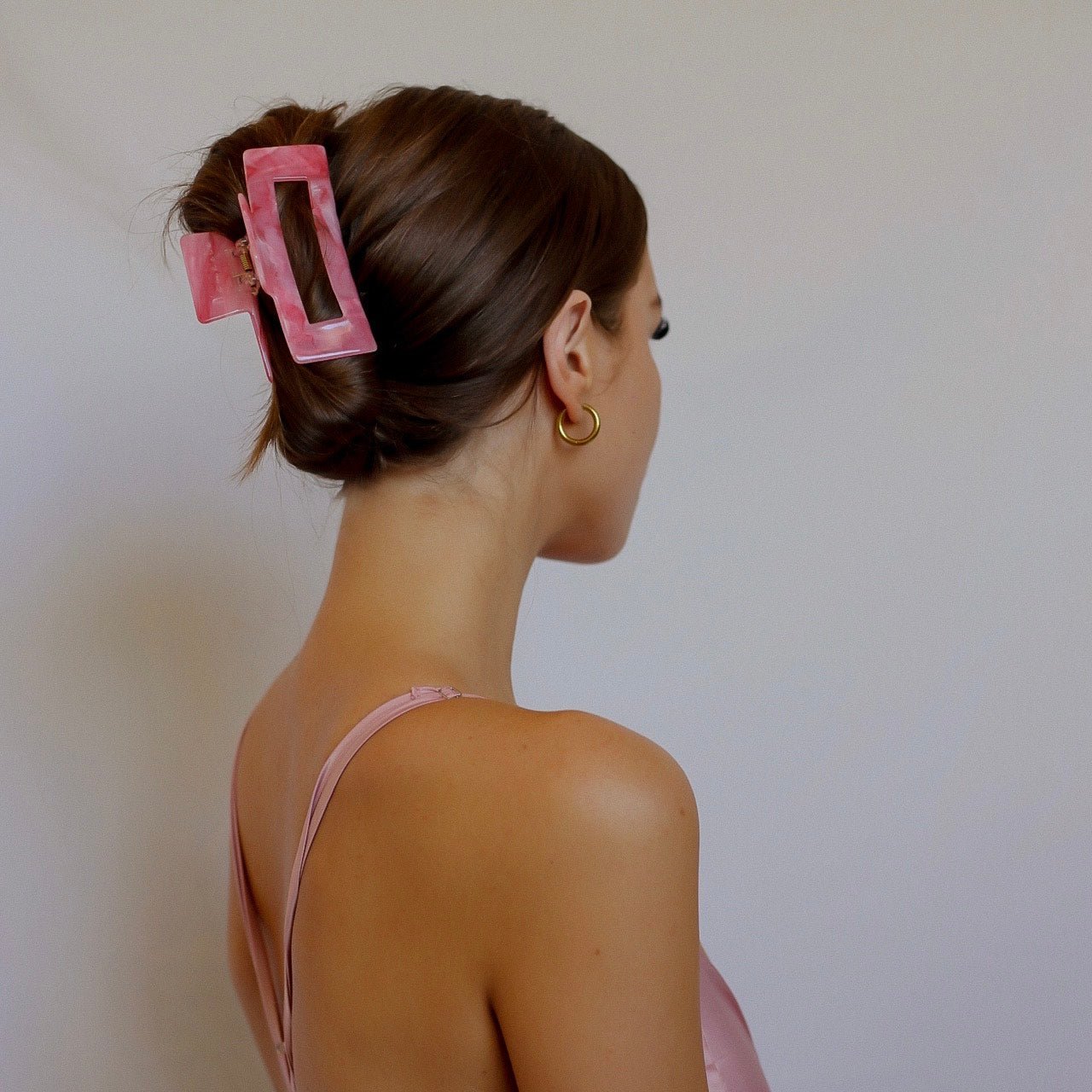 Large Creme Claw Clip- Spring Edition