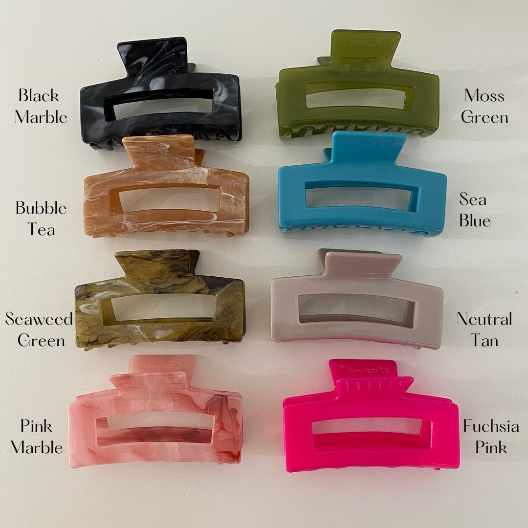 Large Creme Claw Clip- Spring Edition